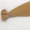Längd 20 "100g 1g / s italiensk keratin lim du tips hairpre bonded hårförlängningar indiska remy hår anpassade färger