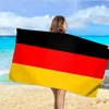 Spanien US-Flagge bedrucktes Mikrofaser-Badetuch für Erwachsene, 80 x 160 cm, weiches, wasserabsorbierendes, atmungsaktives Sommer-Surf-Robe-Decke CCF7413