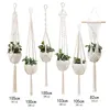 Décorations de jardin Paniers suspendus Macramé Corde à la main Porte-pot Fleur Plante Cintre Cordes Panier Net Sac Fleur Pour Intérieur Extérieur Décor À La Maison