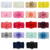 Baby Chiffon Blumen Stirnband Turban Einfarbig Neugeborenen Elastische Haarbänder Blume Nylon Stirnband Mädchen Haar Zubehör