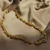 Choucong Ins Brand Top Sell U Style Halsband 18K Gold Fill Hög kvalitet Kvinnor Män Länkkedja Halsband Present