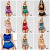 Kadın Trailsits Velvet Sweetwear Lingerie Setleri Seksi Spagetti Kayış Şortları Pijama Kadın Pijama Partisi 2 Parça Set