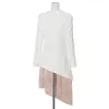 Frühling Chic Stickerei Quaste Verband Blazer Mode Unregelmäßige Design Jacke Frauen Temperament Büro Dame Frau Tops 210525