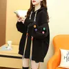 Polar fleece hooded spring and autumn casual hooded sweatshirt loose long sleeve hoodie pullover women's wool hooded top 210928