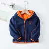 Kapuzen-Stehkragen, zwei Stile, Polarfleece-Jacke, Mantel, doppelseitig, Sherpa-Fleece, dick, Reißverschluss, Kapuzenpullover, Oberbekleidung, Kinder, Kinderpullover, Sport, Outdoor-Oberteil, Kleidung L15HCG2