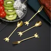 Spoons Creative Imperial Crown Teableware 4PCS Set Dessert Cake Fruit Fork Coffee Honey Stirring Spoon Stainless Steel Serving Teaspoon