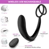 NXY Sex Products Male Prostate Massage Vibrator Plug Anal Sans Fil À Distance Pénis Cock Ring Retarder L'éjaculation Jouets pour Homme Adult Products0210