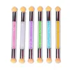 1Pc Double Head Nail Shading Pen Dotting Pencil Sponge Head for Gradient Rhinestone Picker Design Handle NailS Art Brush Painting Tool Nab017