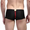 팬티 2021 여름 남성 섹시한 통기성 복서 속옷 메쉬 낮은 상승 스트레칭 복서 게이 Boxershorts 게이