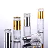 Empty Refillable Clear Glass Pump Bottle(10ML~120ML) for packing Lotion, Cream Cosmetic Jars Travel Small Container 20g 30g 50g