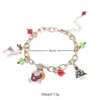 Happy Year Christmas Bracelets Santa Claus Snowflake Barcelets Women Girl Xmas Gifts Merry Decor For Wrist Link Chain