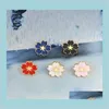 Cherry Flower Gold Color Buttons Pins Badges Bags Japanese Style Jewelry Gift Girls Hnm3G Brooches Tuhx2