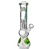 9.5 inch Approx Tall Perc Base Straight Cartoon Dab Rig Glass Water Bongs Downstem 14.4mm Bowl Thick Bong