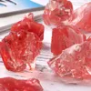 Pedras preciosas de cristal vermelho irregular, faça você mesmo, para pingentes, colares, fabricação de jóias, casa, jardim, escritório, decoração de sala