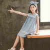 Neue 2021 Mädchen Sommer Kleid Baumwolle Adrette Sailor Kragen Baumwolle Baby Prinzessin Kleid Kleinkind Freizeit Weste Kleid Schöne, #5157 G1129