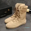 2020 Novo Boa Qualidade Alta Botas Melhor de Deus Sneakers Militares Hight Army Botas Homens e Mulheres Marca Fashion Shoes Martin Boots 38-47