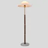 Lampadaires nordiques lumière de luxe chambre étude en bois massif rétro minimaliste plissé lumières verticales lampes sur pied pour salon