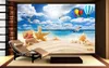 Custom Bakgrund för väggar 3 D Beach Starfish Cloud Wallpapers Living Bedroom Meeting Room Hotel