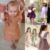 Pudcoco 2020 Brand New Nouveau-né Enfant Bébé Filles Robe d'été Casual Princesse Party Tutu Robe Solide 6 Couleurs Drop Ship Q0716