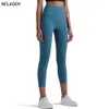 Nclagen Women Elastery Energy Gym Sport Trening Przysady Nylon High Elastyczne sprężyste spodnie jogi Legginsy H1221