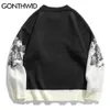 GONTHWID SNOW Mountain gebreide jumper truien streetwear hiphop hiphop Harajuku pullover gebreide tops mode mode gebreide outdyar man 210909