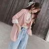 Mishow Kadınlar Uzun Kollu Katı Renk Turn-down Yaka Ceket Kore Bayanlar Hırka Ceket Suit Blazer Üst MX19B6115 210930