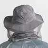 Chapeaux d'extérieur d'été pour hommes et femmes, chapeau de soleil anti-moustique avec Protection en maille, casquette de pêche de plage, pêcheur résistant au sable