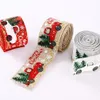 Christmas Decorations Vintage Truck Burlap Ribbon Christmas Gift Wrapping DIY Fabric Swirl Ribbon