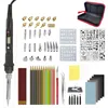 Professional Hand Tool Sets 60W/80W Electric Soldering Iron Carving Pyrography Wood Burning Embossing Pen Set Temperature Adjustable