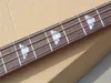 Factory Custom Natural Wood Color Electric Bass Guitar with 4 Strings ,active pickups,Neck-through Body,Provide customized services