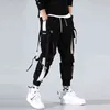 Mężczyźni Casual Hip Hop Cargo Spodnie Spring Trend Luźne Hip Hop Streamers Street Dance Spodnie Stretch Multi-Pocket Cargo Men Spodnie 211112