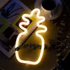 Letrero de neón con luz LED creativo con batería USB, lámpara de neón con labios de arcoíris y amor para fiesta, boda, dormitorio, decoración del hogar, lámparas de noche
