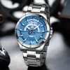 ステンレス鋼のファッションクォーツ時計Q0524の男性カレンカジュアルな発光の手の腕時計のための時計