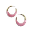 Fashion Resin Acrylique Round Hoop Moucles d'oreilles pour femmes Déclaration Big Hook Patchwork Tortoise Shell Boho Bijoux Brincos Huggie5950625