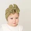 Newborn Fetal Hat Infant Knotted Hedging Cap Pure Color Bow Decoration Birthday Gift Photo Props