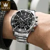 Olevs Watch for Men Luxury Luxury en acier inoxydable Quartz wrists Sports Sports Imperproof Dive Green Wristwatch 039S Montres 2870 2202084596159