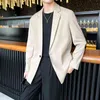 Coreano Men's Blazer Masculino Solto Casual Vestido Terno Negócio Casaco Social Wedding Wedding Wedding Male Roupas Traje Momme 210527