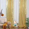 Rose Gold Sequin Backdrop Curtain Decoration 2x8FT 2 Panels Glitter for Wedding Baby Shower Birthday Party Photo Backdrop