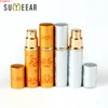 5ml Mini Spray Bottle Travel Perfume Atomizer Refillable Refill Aluminium Pump Empty Cosmetic Containers Packagehigh qty
