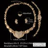 Örhängen Halsband BPOYB Trendig Guldfärg Halsband Armband Ring Big Heart Xoxo Smycken Ställ Crystal Dubai African Drop Wholesale
