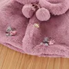 LZH Autumn Baby Princess Fur Cloak Jacket For Clothes born Girls Winter Infant Warm Outerwear Coat 211011