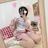 Women's Shorts Japan Vintage Ins Kawaii Oversized Loose Embroidered Bear Summer Sweet Chic Fashion Casual Y2k Cute Women