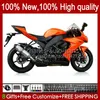 Bodys para Kawasaki Ninja ZX1000C ZX-10R ZX 10R 10 R 1000 CC 08-10 Gloss Orange Bodywork 56No.27 ZX10 1000CC ZX10R 08 09 10 ZX1000 2008 2008 2009 2010 Kit de justo