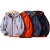 Meninos meninas jaquetas 2021 outono inverno crianças meninos Outerwear casacos com capuz à prova de vento para crianças polar lã casacos H0909