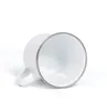 Sublimación Tazas de café de esmalte en blanco Vasos portátiles con asa Taza de agua de acero inoxidable Transferencia de calor Taza de impresión Imagen de bricolaje WMQ1146