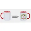 Sublimation 11oz Colorful Ceramic Tea Coffee Mugs DIY Blank Heat Transfer Water Cups Sublimations Tumbler With Handle