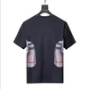 2022 Designers T Shirt Summer Europe Paris Polos American Stars Fashion Mens Tshirts Star Satin Bomull Casual T-shirt Kvinnors T-shirts Svart Vit M-3XL # 61 T-shirts
