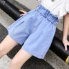 Jeans para niñas Color sólido Denim Girl Summer Children Short Casual Style Clothes 210527