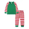 Famiglia Kid Pigiama natalizio Set per ragazza Ragazzo Bambini Homewear Plaid Pigiama Home Fai da te Elk Stripe Print Xmas Sleepwear Abiti Manica lunga