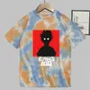 Anime Mob Psycho 100 Fashion Short Sleeve Round Neck Tie Dye T-shirt Y0809